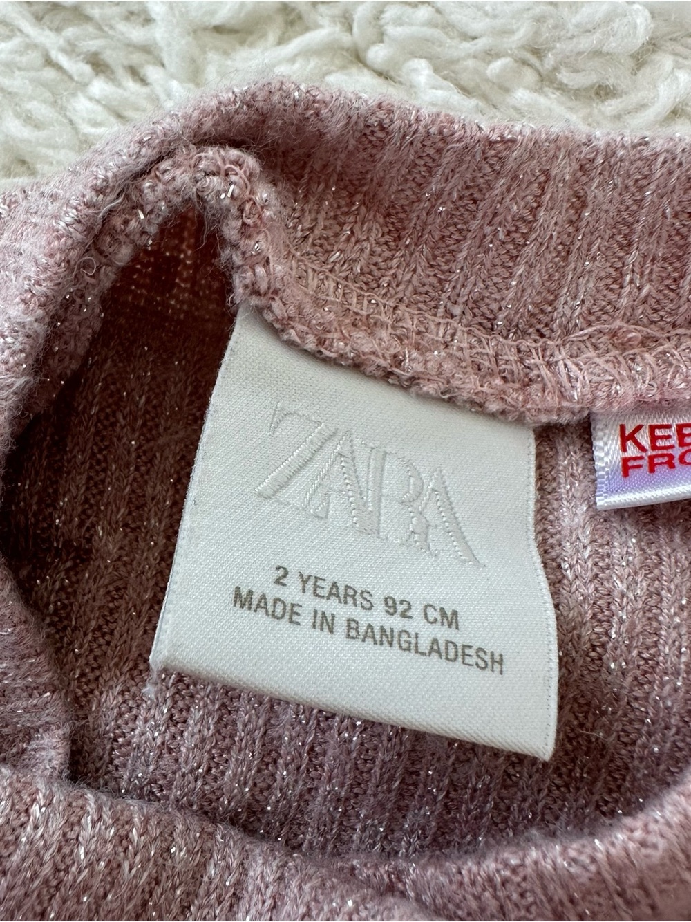 Zara Pink Ribbed Sparkle Set - Picture 6 of 7